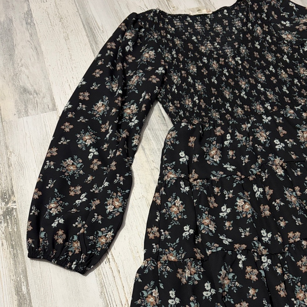 Altar'd State Black Floral Dress Size Small - Picture 4 of 10